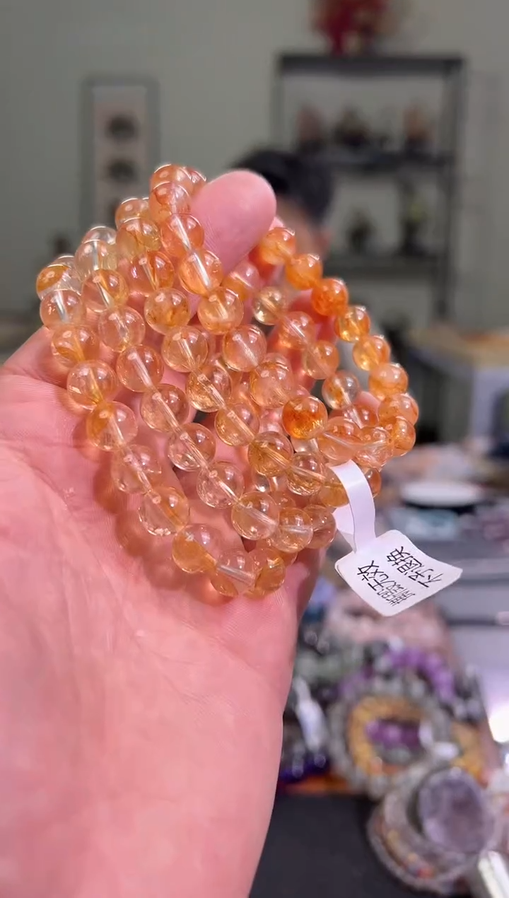 【闪购商品】水晶手串未镶嵌9mm金狮胶花手串（多样性发其一）