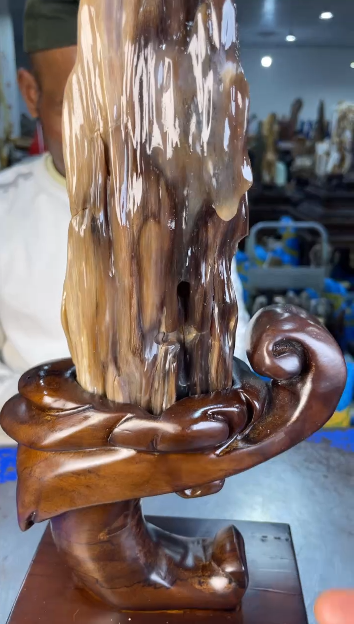 未镶嵌摆件硅化玉54