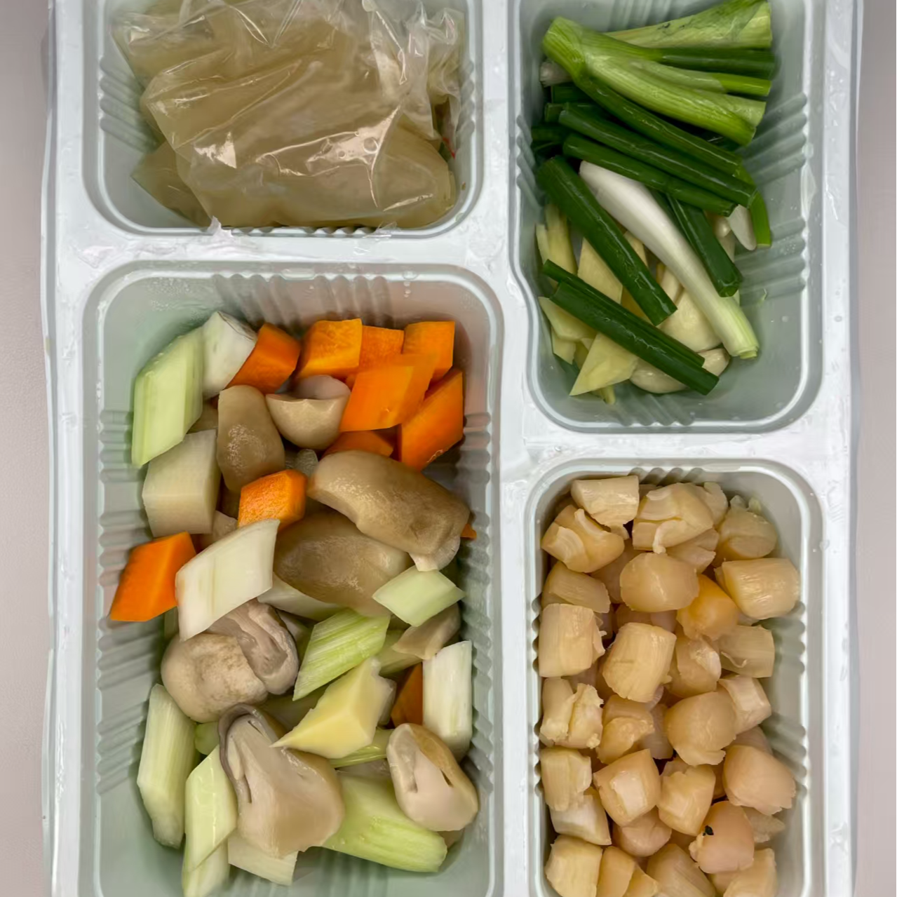 草菇炒干贝（新鲜食材）