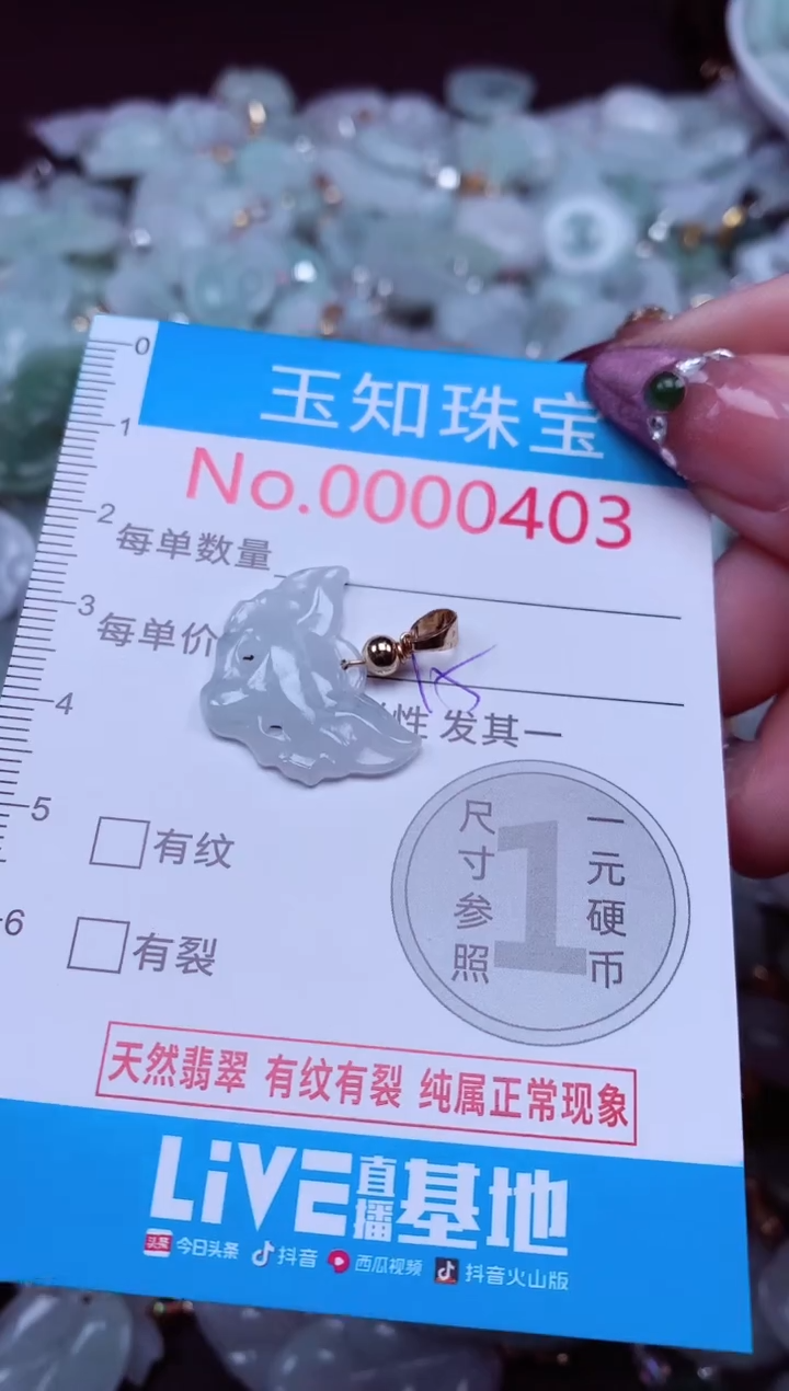 吊坠(不含链)未镶嵌翡翠403