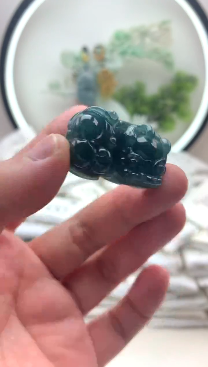 颈饰未镶嵌翡翠貔貅【有瑕疵】