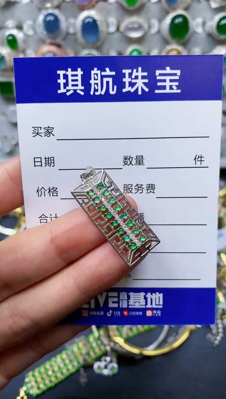 【闪购商品】翡翠颈饰银S925镶嵌0401