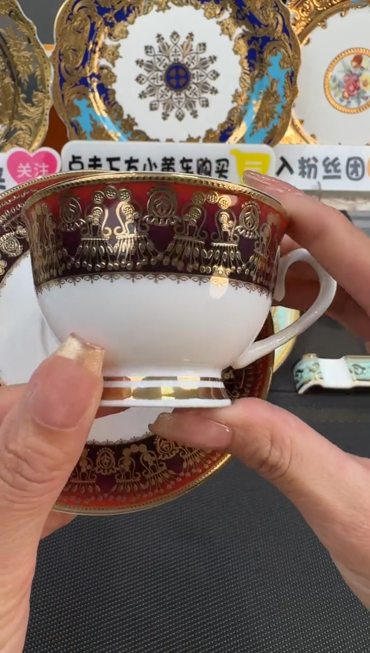 【闪购商品】瓷片90毫升咖啡杯碟福利款