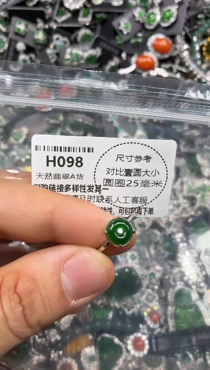 颈饰未镶嵌翡翠H098戒指