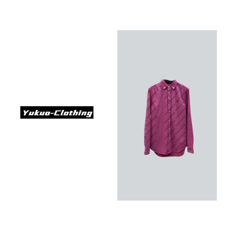 【复古紫调】小拉美西复古收腰软牛仔衬衫6005