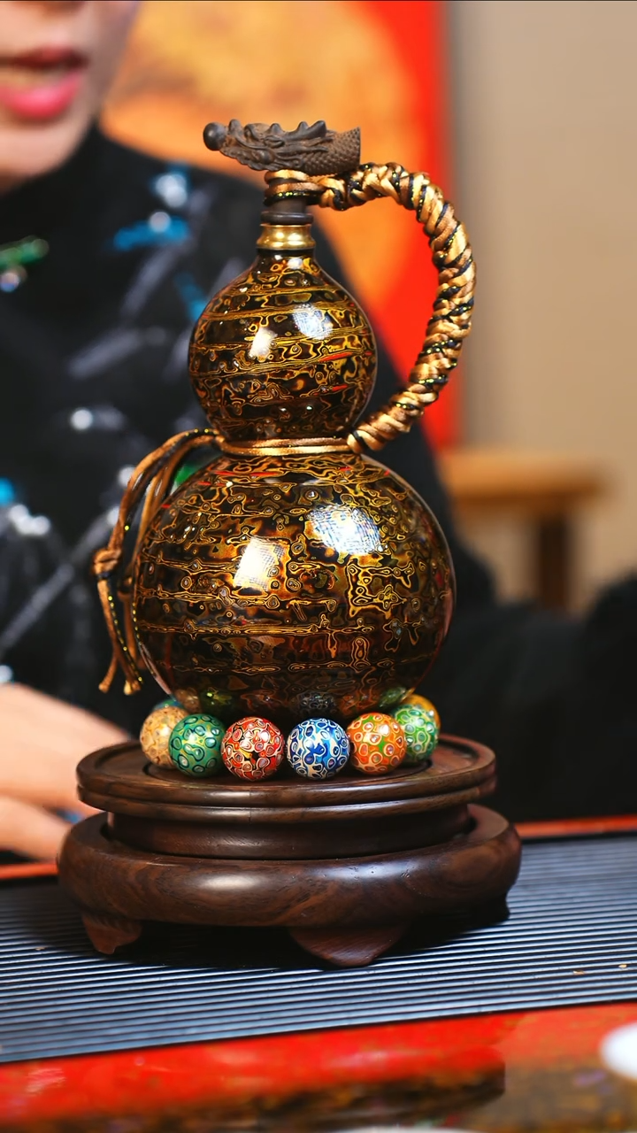 【闪购商品】JZ073大师姐臻选非遗大漆酒葫芦