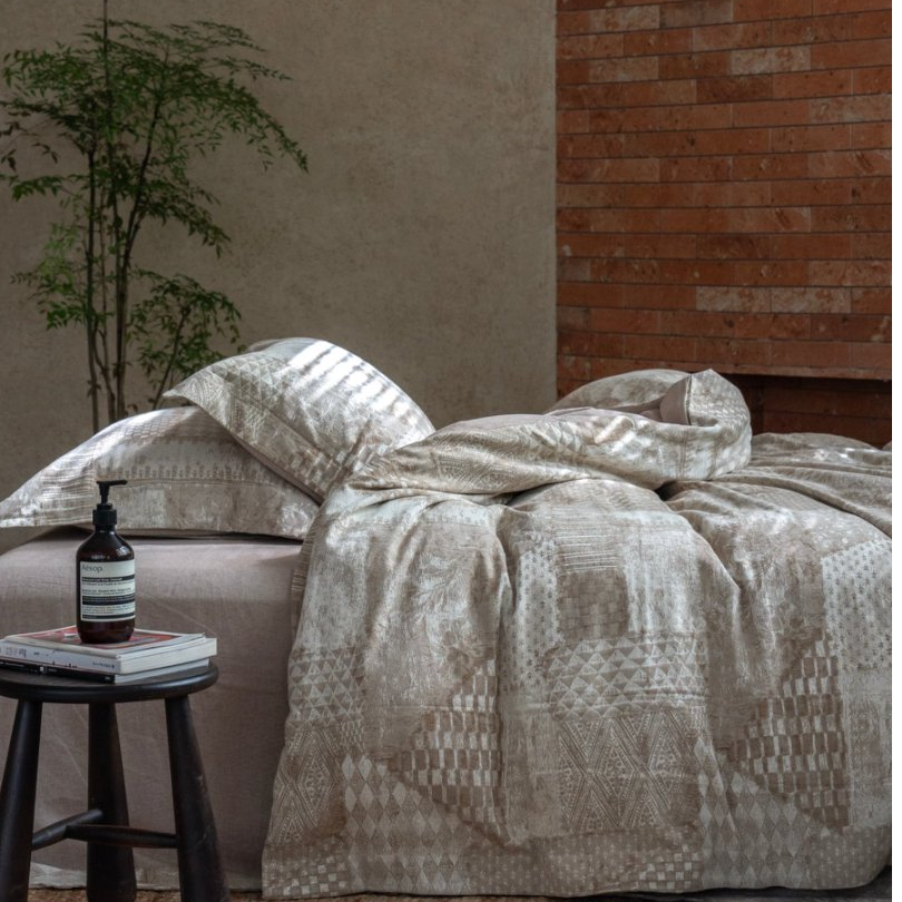 【大地织物-四件套】侘寂美学风复古釉木色织物艺术棉麻亚麻套件