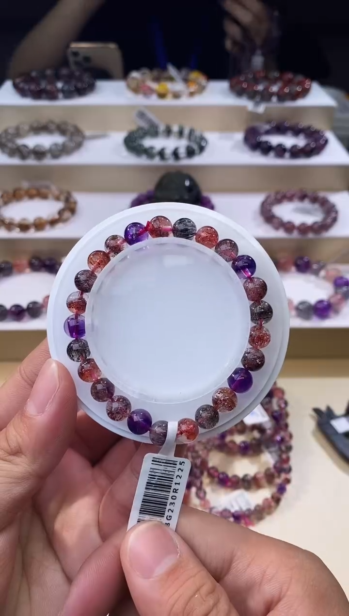 【闪购商品】水晶手链未镶嵌黑加仑超七单圈7m+