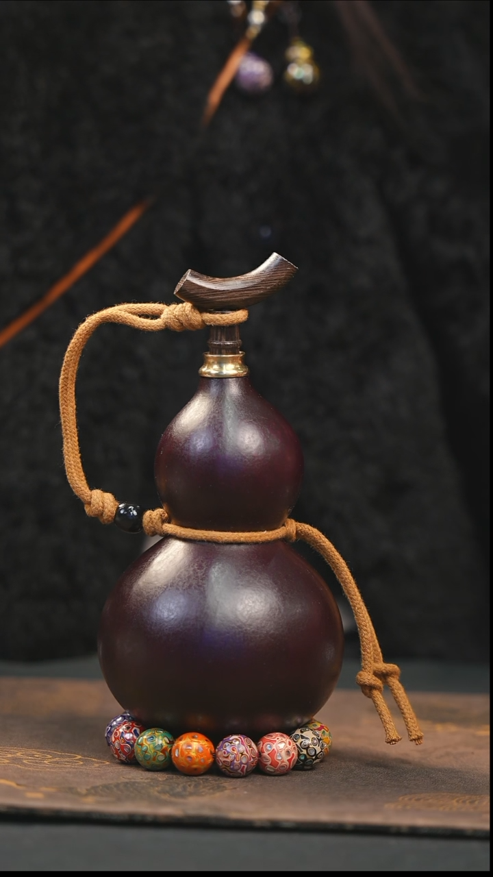 【闪购商品】XK248大漆酒葫芦不包手串及旋转底座