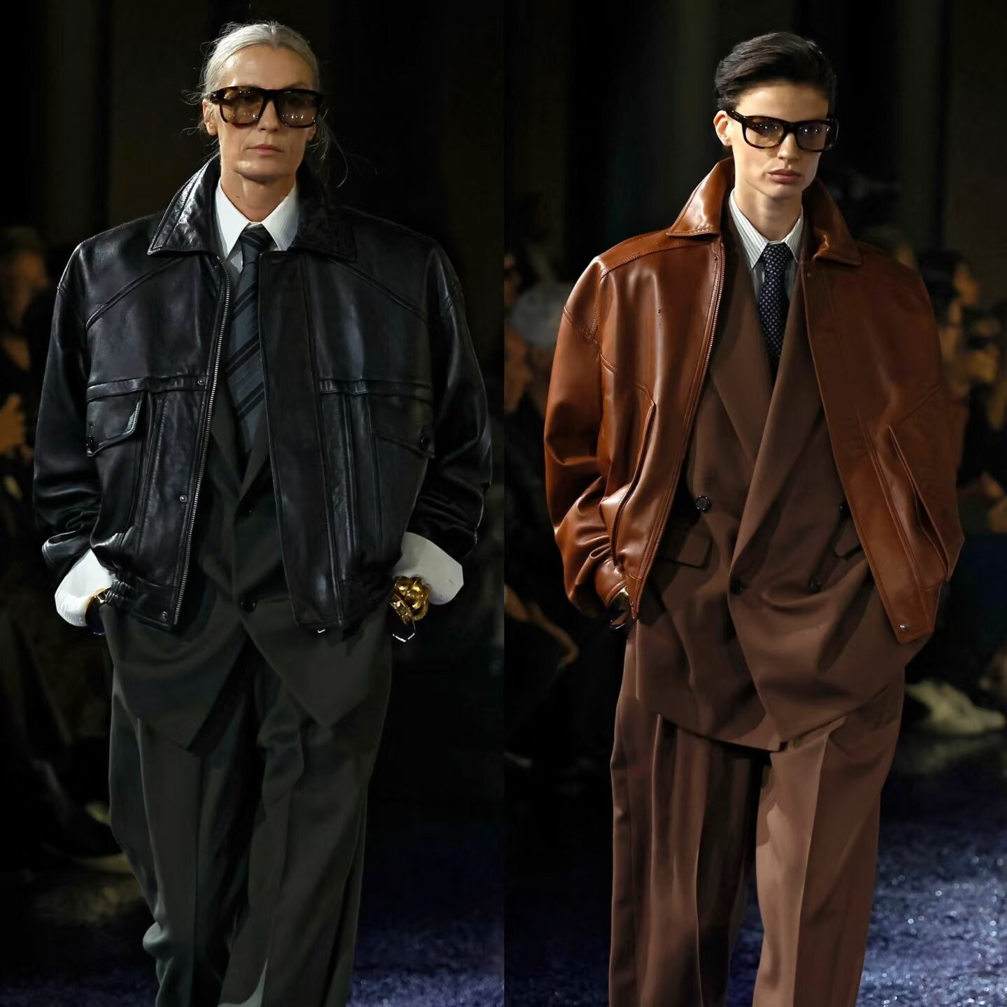 【万万专属】2025秋冬季100%纯羊毛长袖翻立领外套T恤男女拼色0919