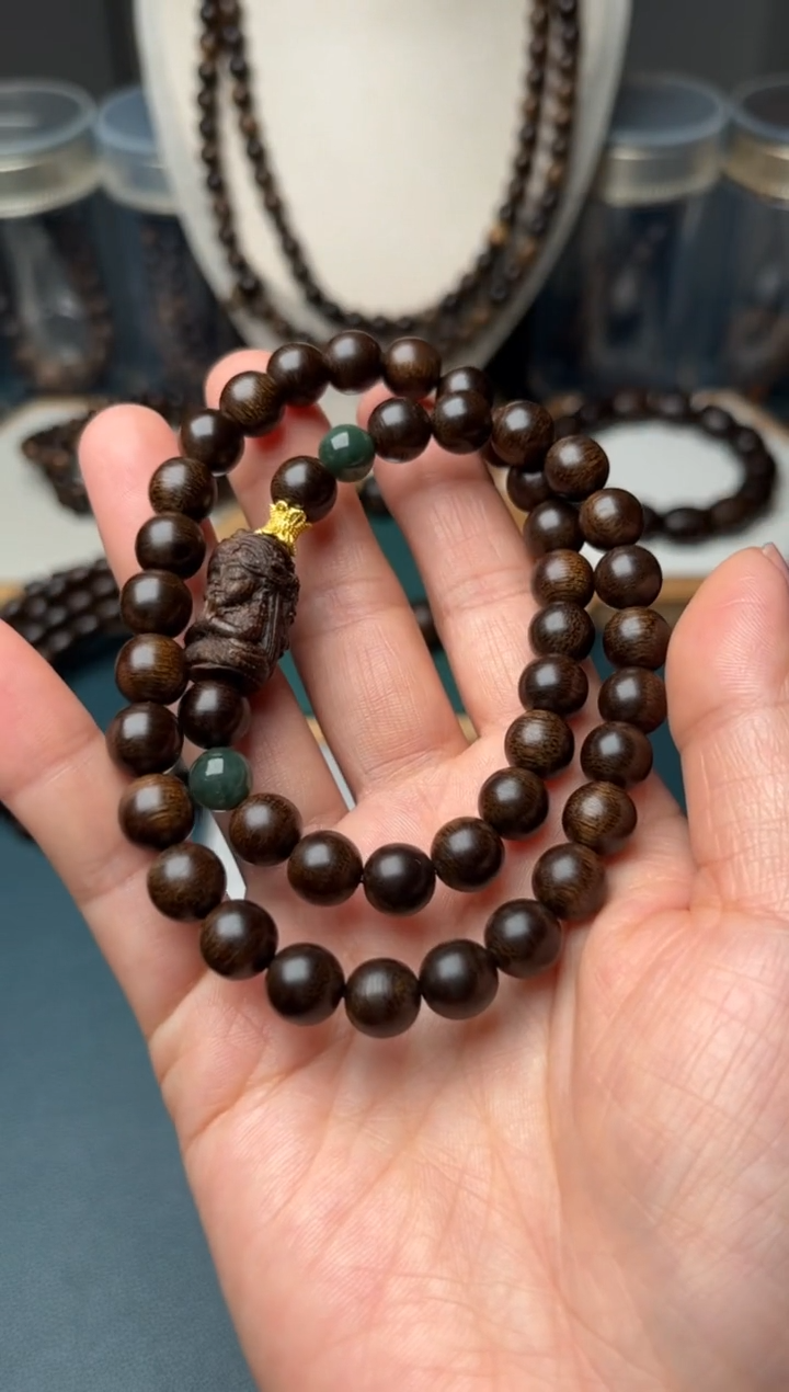 【闪购商品】沉香手串越南芽庄白奇楠双圈8mm