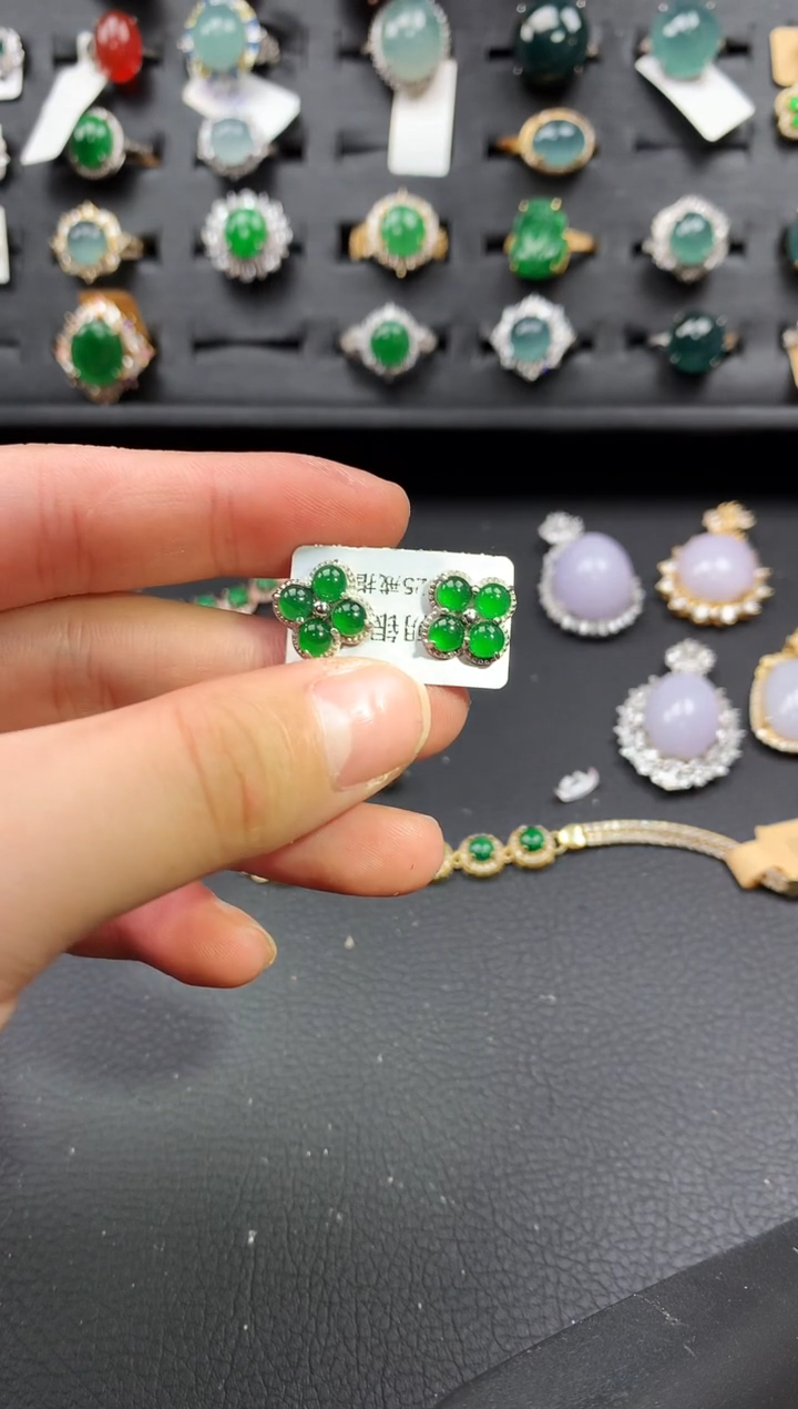 【闪购商品】翡翠戒指银S925镶嵌52141