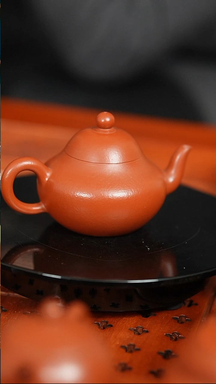 【闪购商品】紫砂茶宠朱泥纯手工梨形薄胎内推150cc