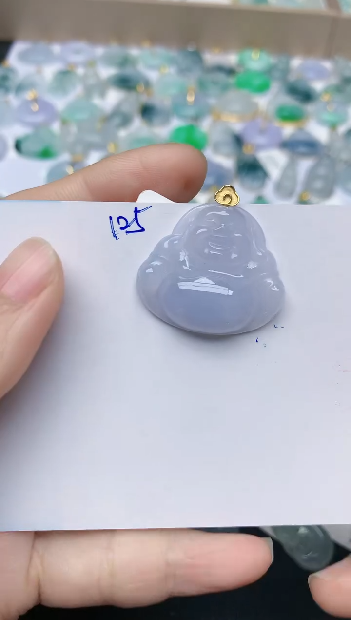 【闪购商品】翡翠颈饰18K金镶嵌天然翡翠A货    125