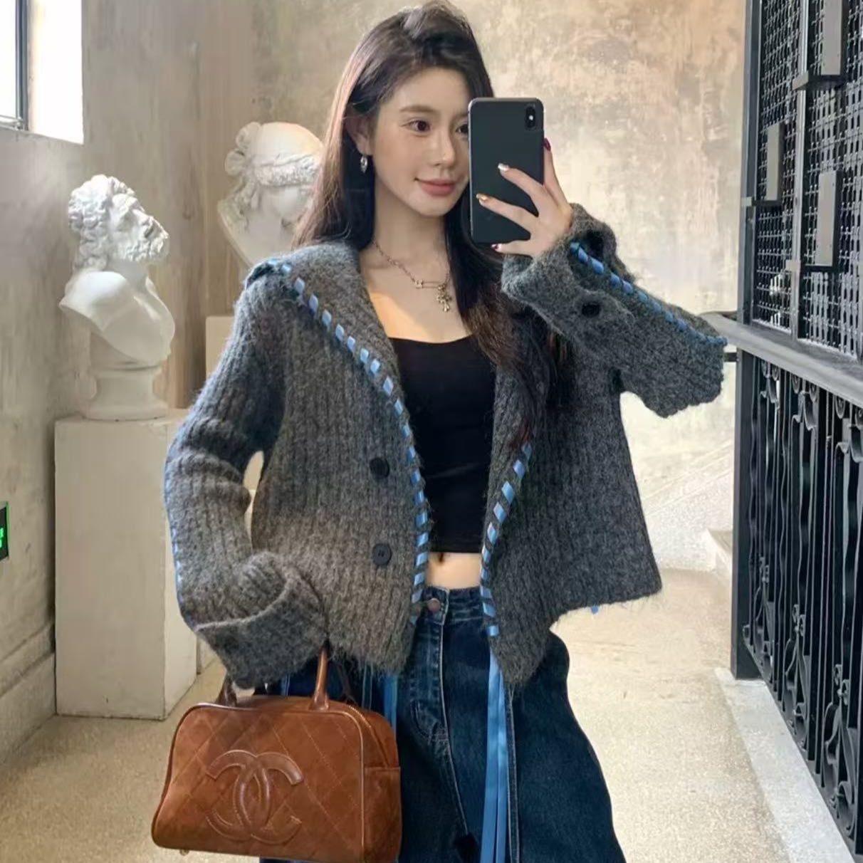 G衣长53    267【月光宝盒】开衫毛衣