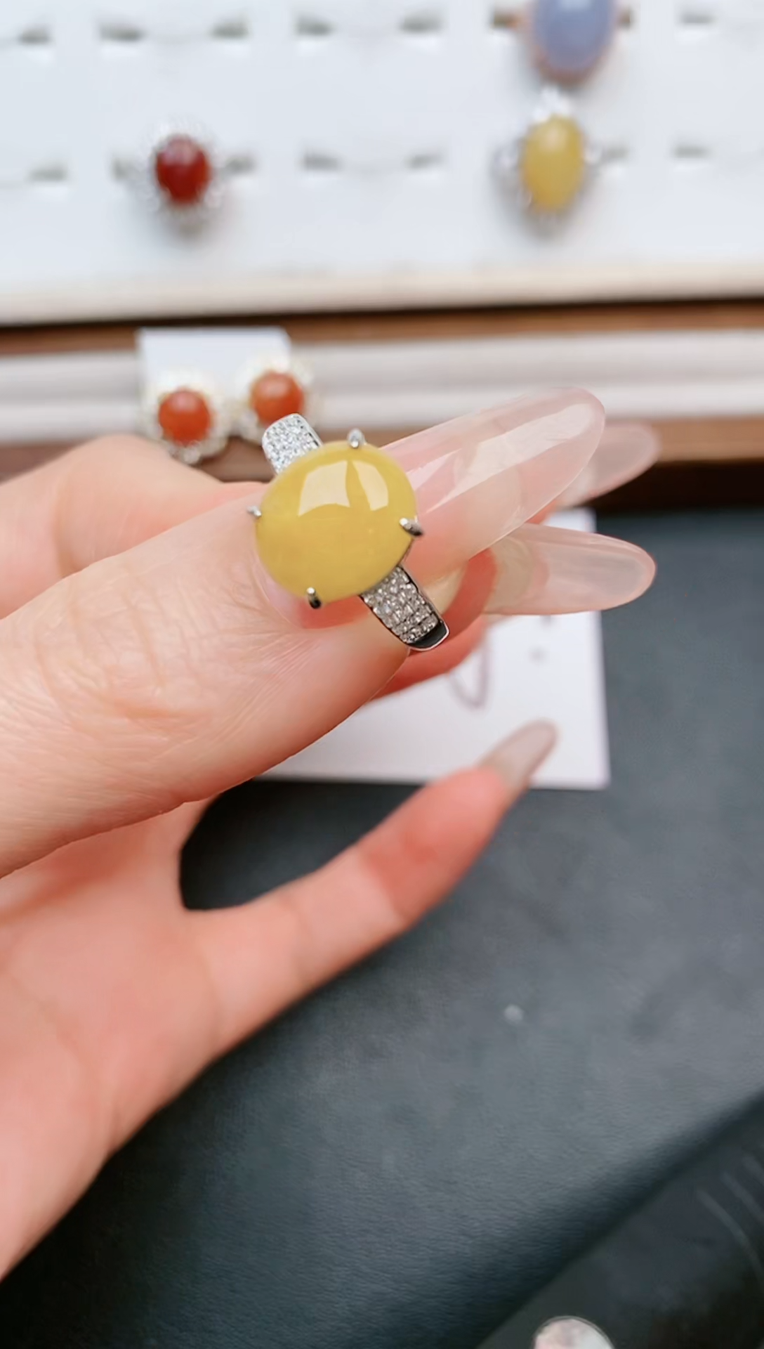 【闪购商品】翡翠戒指银S925镶嵌....