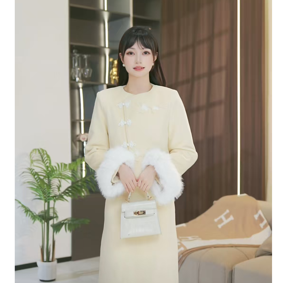 【Kimmy专属】网红时尚复古加厚中国风圆领秋冬套装预ZZD3TZ4538