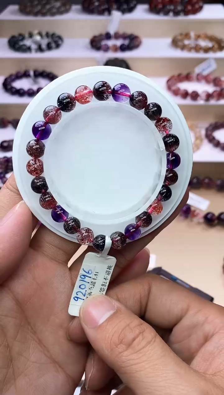 【闪购商品】水晶手链未镶嵌黑加仑超七单圈7m+