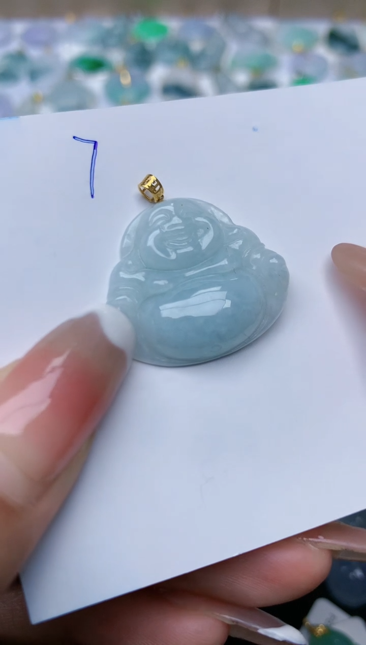【闪购商品】翡翠颈饰18K金镶嵌天然翡翠A货    7