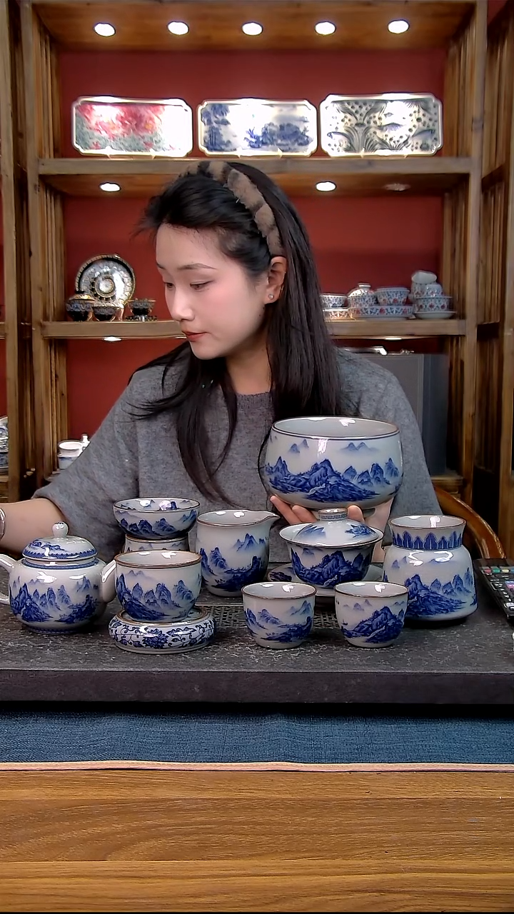 简装家用款10件套 老陶泥开片纹陶瓷茶具