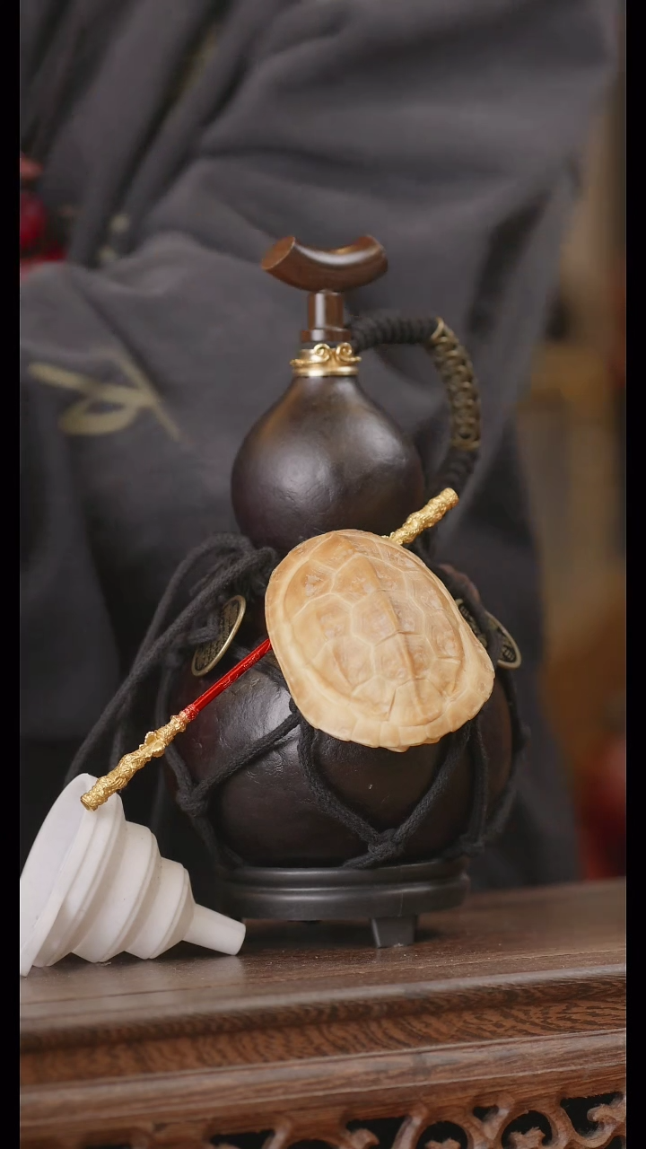 【闪购商品】215号精品天然大漆工艺防渗内胆酒葫芦~