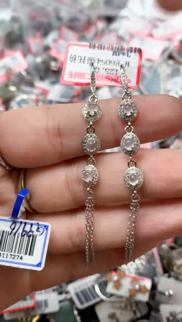 银S925镶嵌戒指翡翠天然A货缅甸翡翠