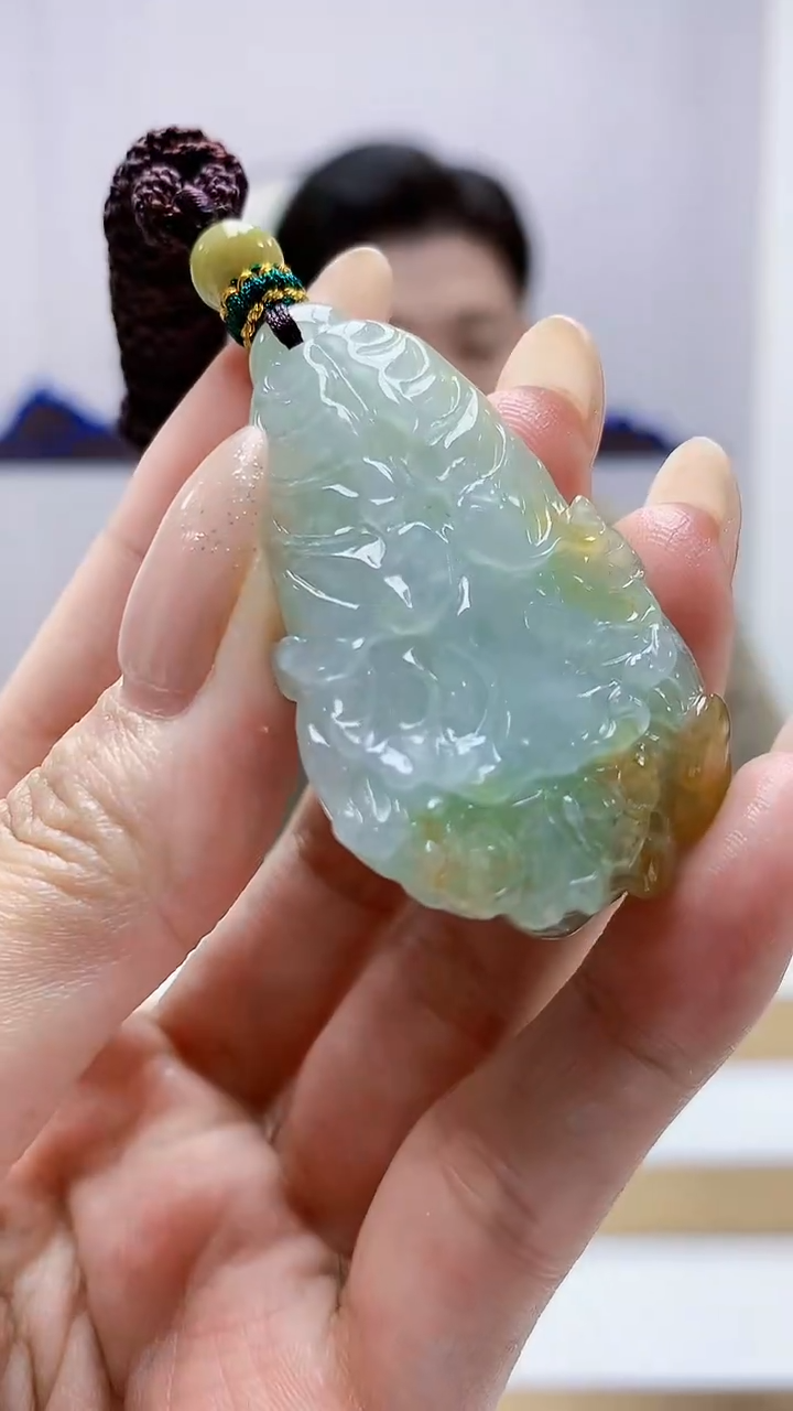 未镶嵌定制翡翠4917MM-毛货挂件33