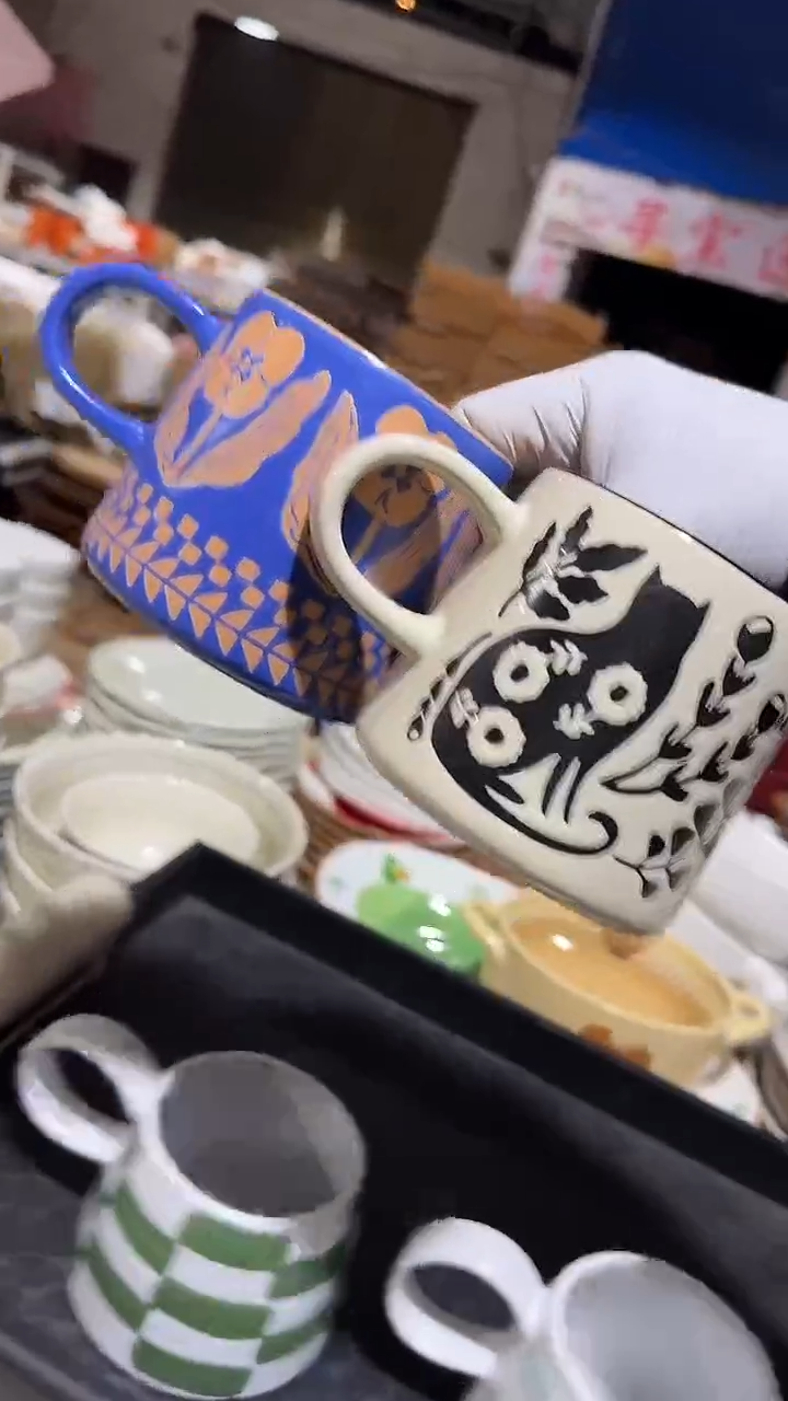 陶瓷2个杯子微瑕 凑满20元包邮