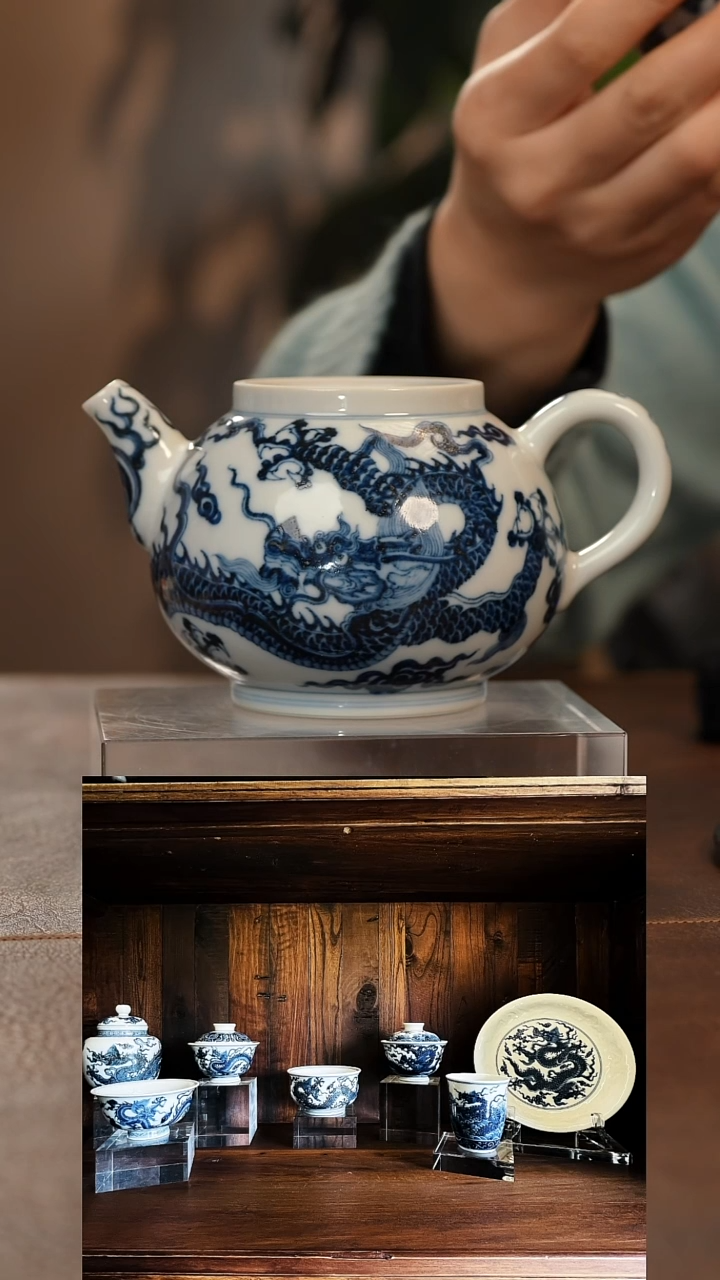 【闪购商品】瓷片青花瓷茶具斌芬陶瓷26