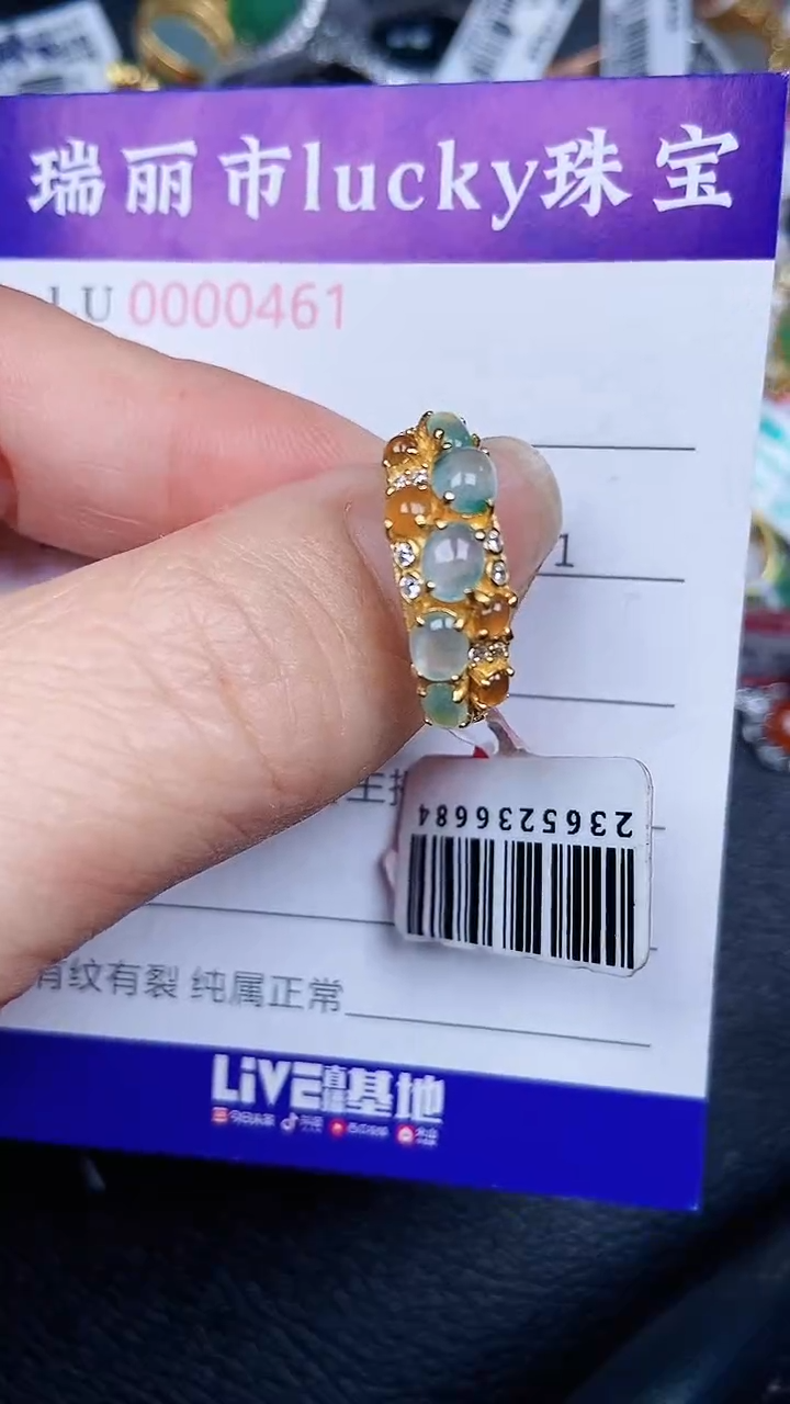 颈饰银S925镶嵌翡翠461