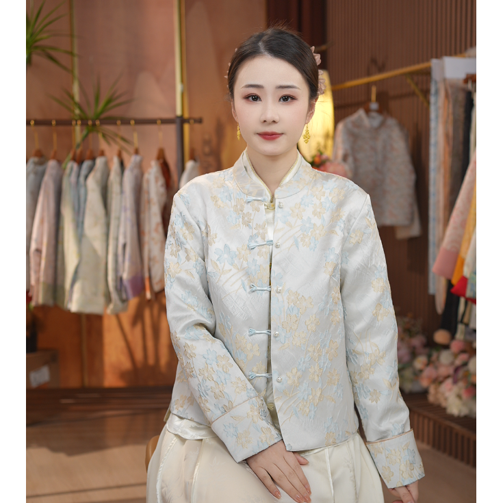 《 花有约-外套》新中式提花复古休闲百搭高定外套