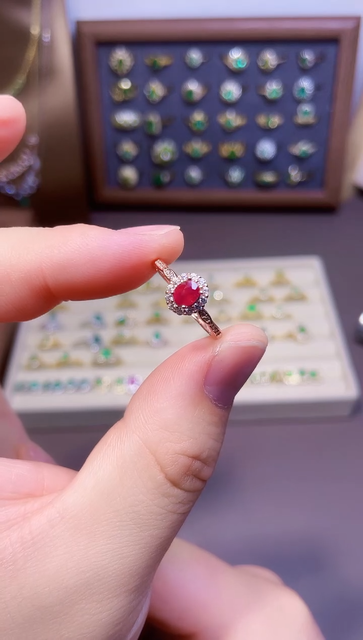 【闪购商品】红宝石戒指银S925镶嵌一枚