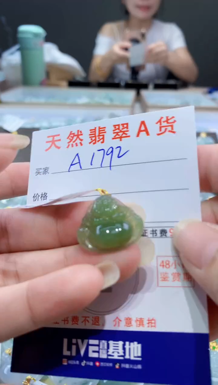 颈饰未镶嵌翡翠天然翡翠A货挂件 