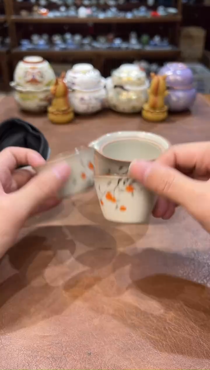 真的很便宜会开片的旅行茶具