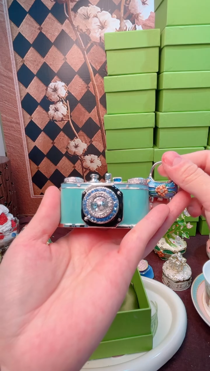 锌合金珐琅彩首饰盒摆件默认微瑕不退不换～