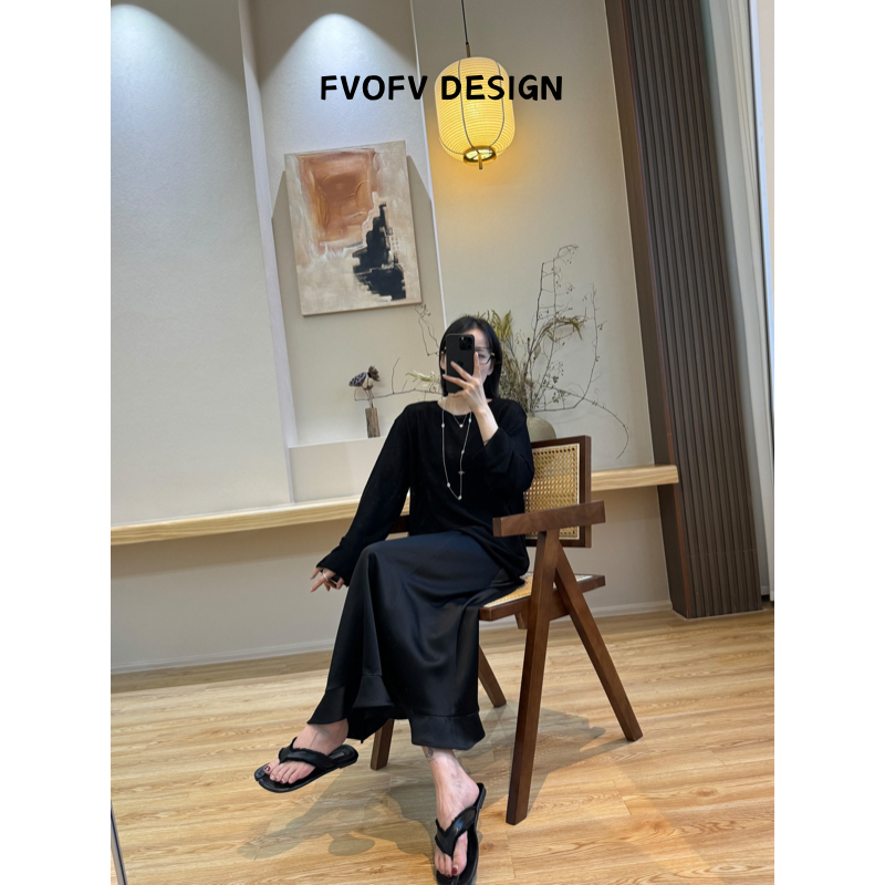 FVOFV（星辰荷花）高端线！重磅显瘦A版三醋酸荷叶边半身裙YM0009