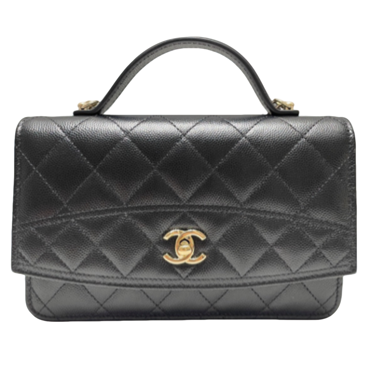 99新 Chanel/香奈儿 25C手柄LP woc斜挎包手提包芯片款