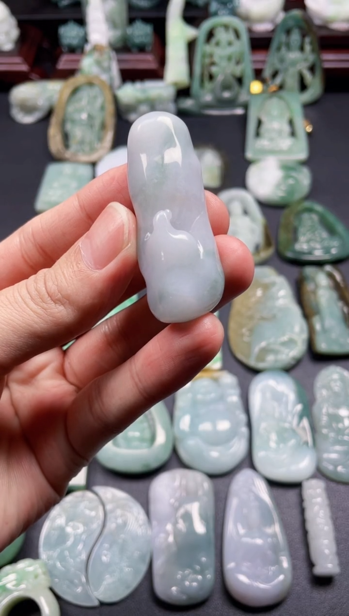 颈饰未镶嵌翡翠5  天然翡翠a货  悟道