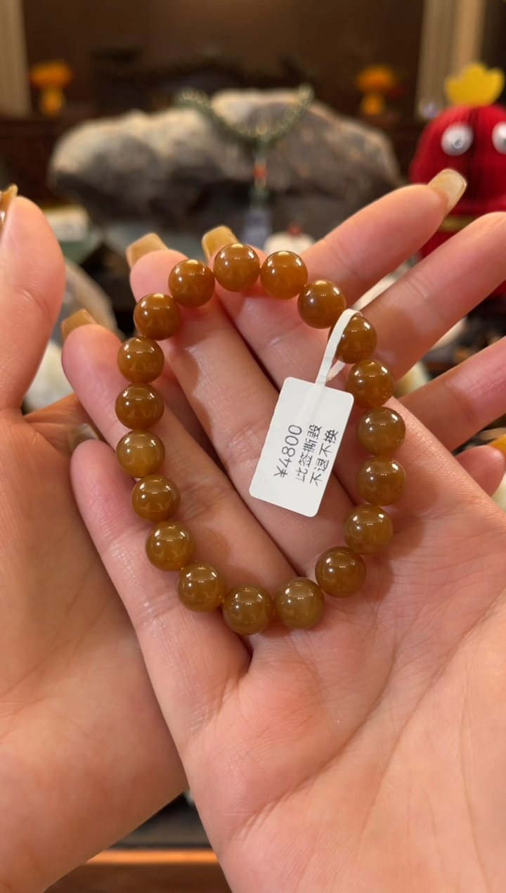 【闪购商品】和田玉（糖玉）手串未镶嵌金山全糖10mm手串