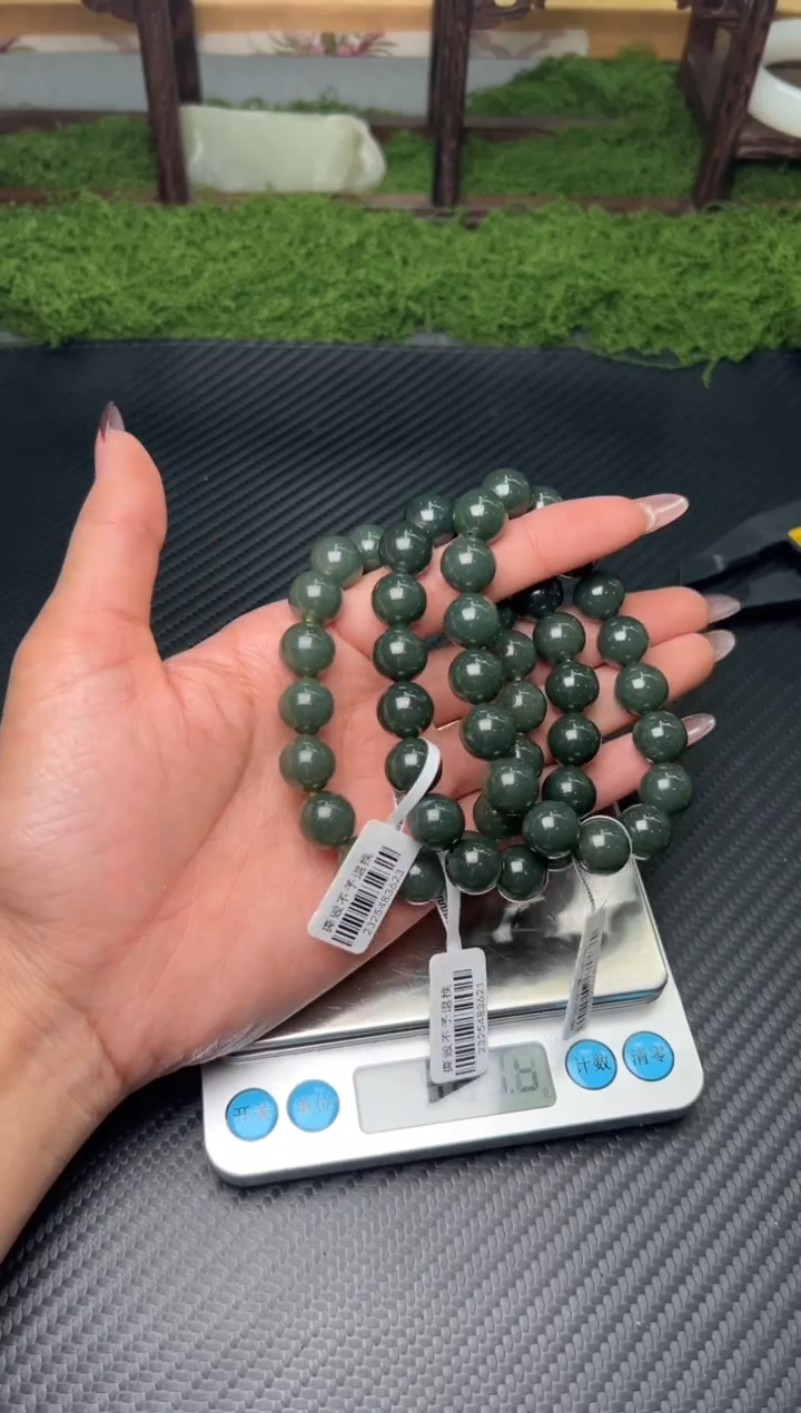 未镶嵌手串和田玉叶城微色差卡12多样性发货拍一发一