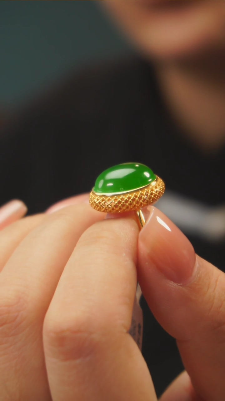 【闪购商品】和田玉银S925镶嵌戒指A33戒指