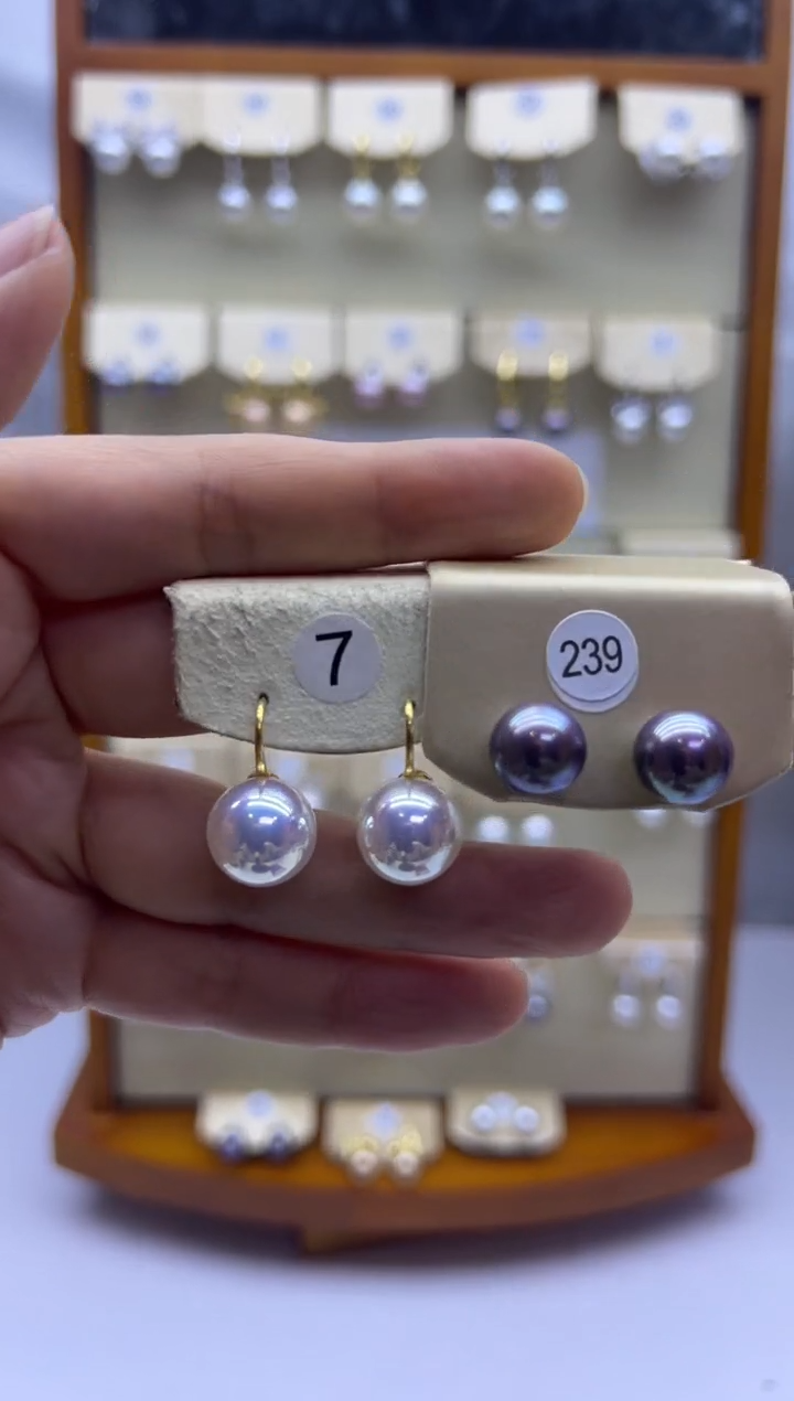未镶嵌耳饰淡水珍珠7+239