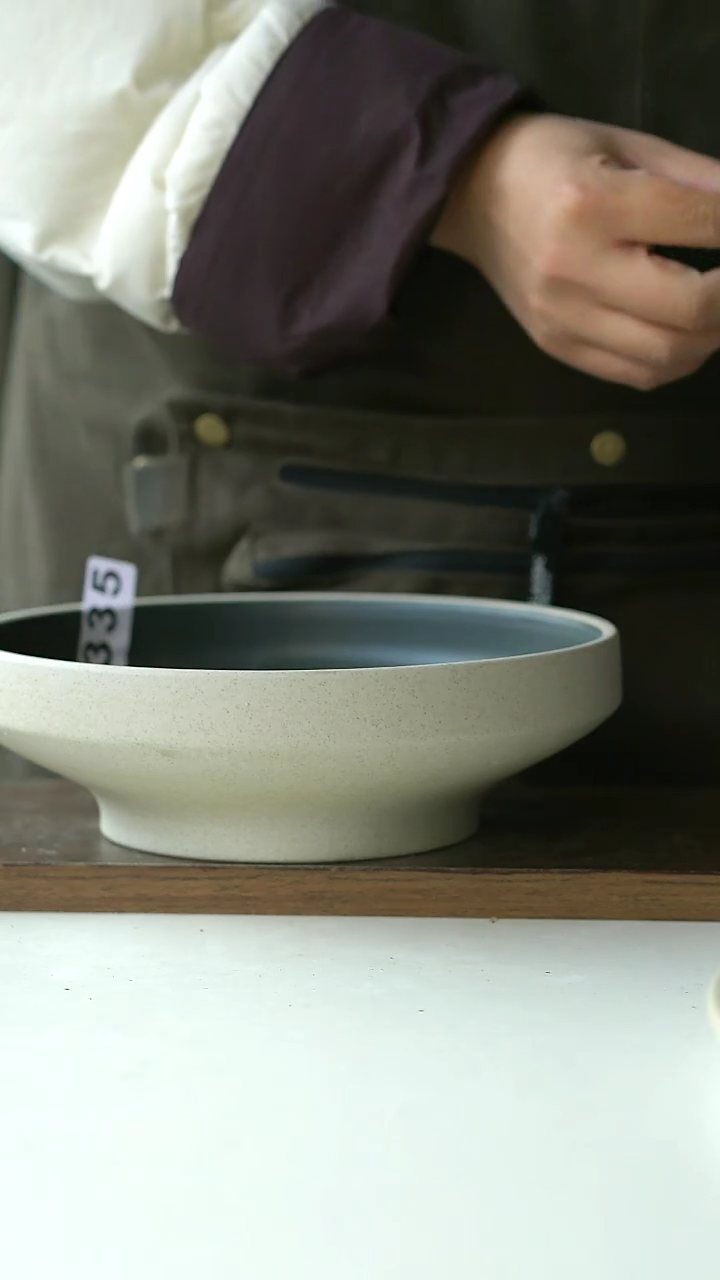 【闪购商品】陶瓷335粗陶瑕疵大斗笠碗20cm@4-2@