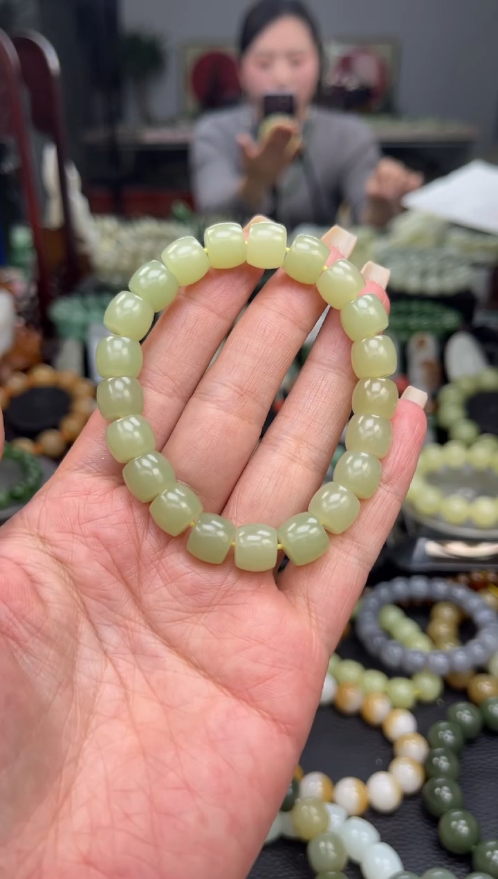【闪购商品】和田玉手串未镶嵌若羌黄口卡10