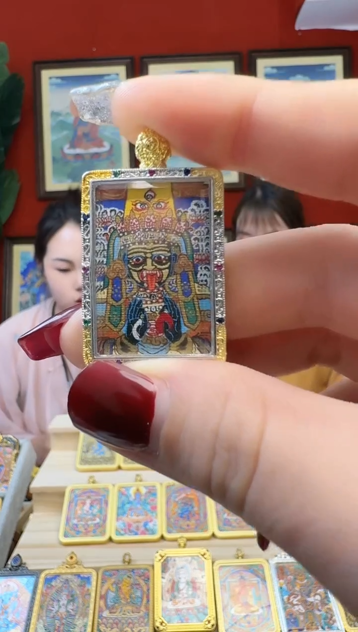 吊坠扎老师-热贡纯手绘
