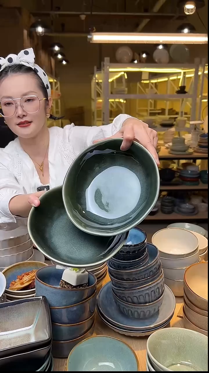 瓷215外贸尾货窑变釉下彩默认瑕疵