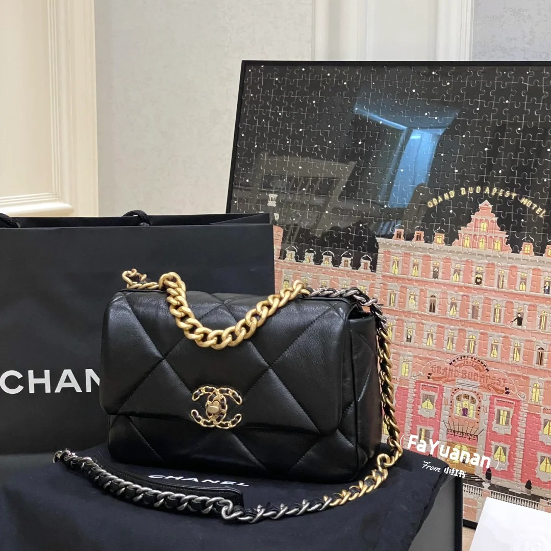 99新 Chanel/香奈儿 香奈儿 19bag 小号黑金/99新/优选