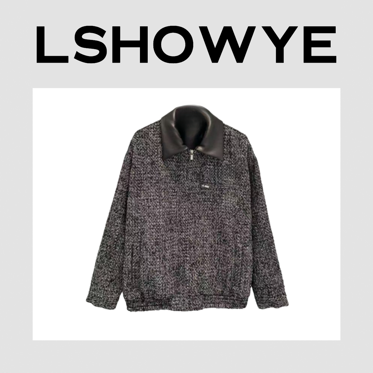 LSHOWYE｜翻领拉链羊毛呢外套 m8591