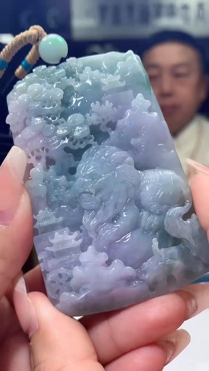 【闪购商品】定制翡翠未镶嵌1080xx-毛货挂件29