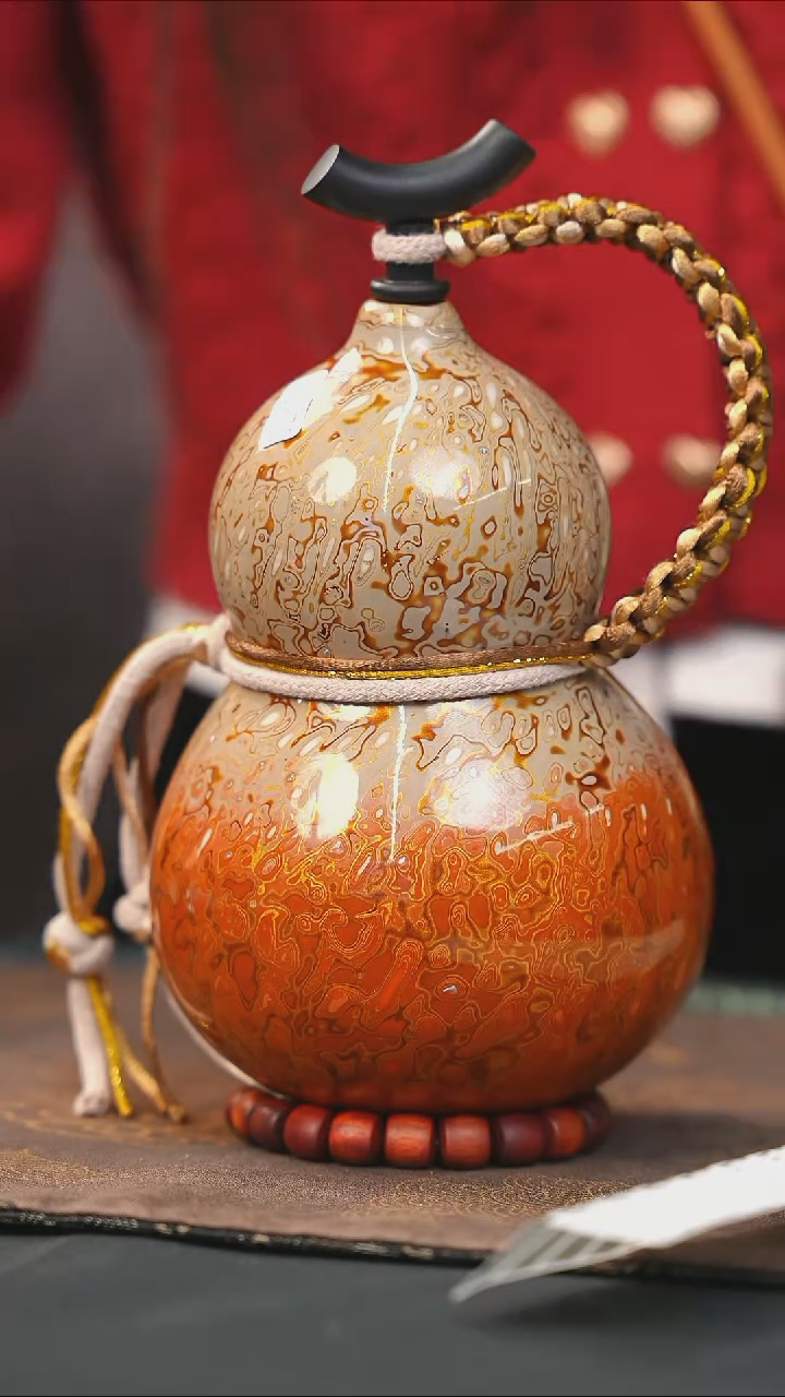 【闪购商品】WJ270漆艺酒葫芦不包手串及旋转底座